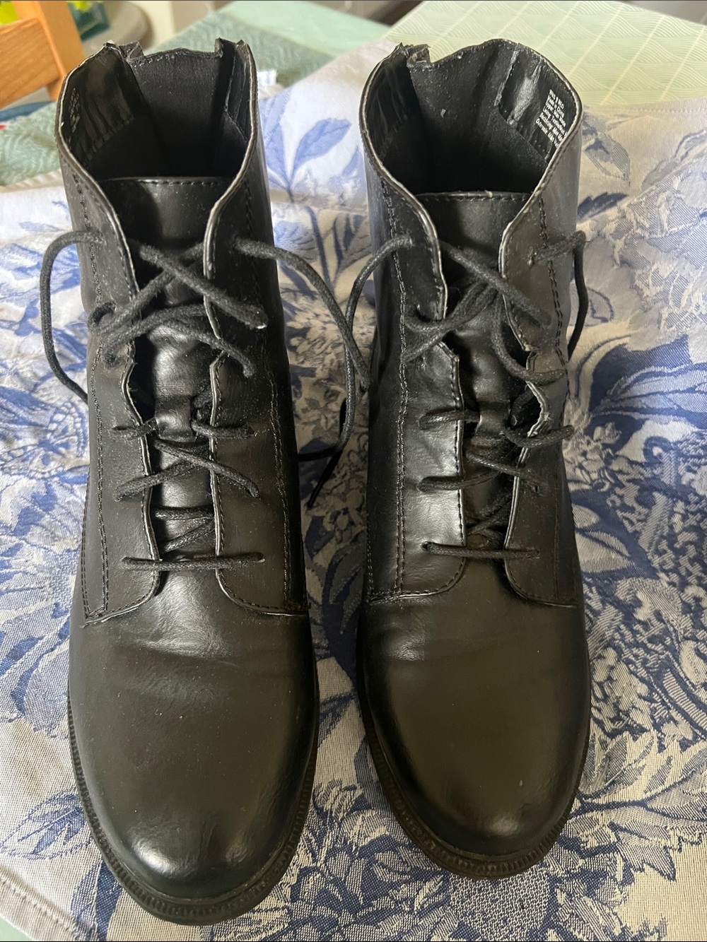 Sonoma Black Leather Back-Zip Ankle Boots
